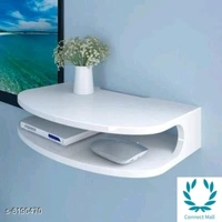 Stylish Setup Box Stand - Free Size, Black, Plastic, Pack of 1
